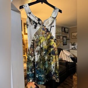 Black Halo Jackie O dress, size 6, Monet watercolor, floral print